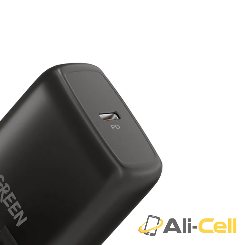 Green Lion Type-C Port Wall Charger 20W UK - Black — 3