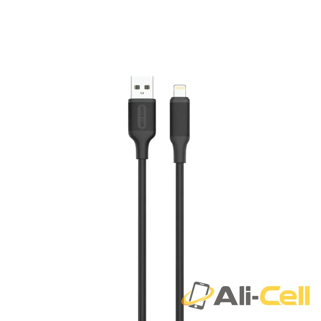 Green Lion USB-A to Lightning PVC Cable 3M - Black