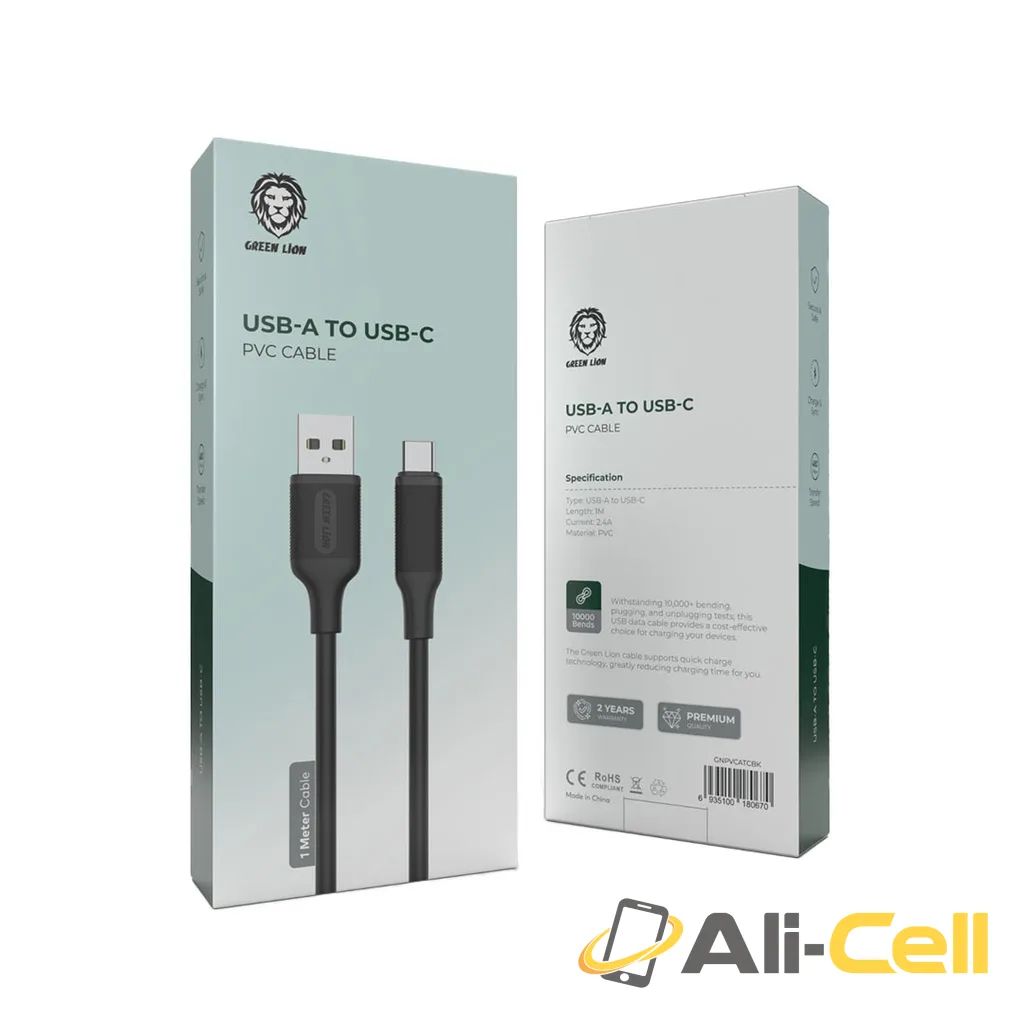 Green Lion USB-A to Lightning PVC Cable 1M 2.4A — 2