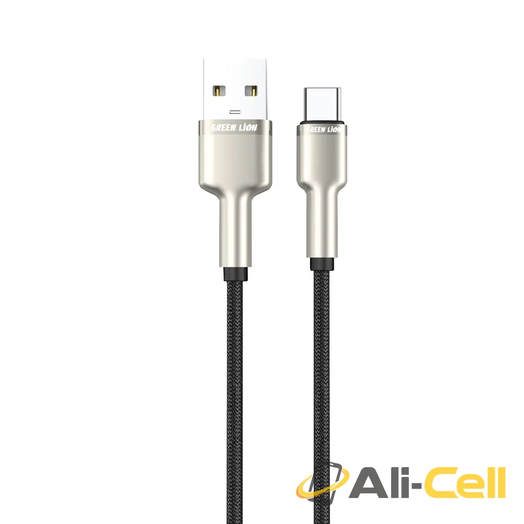 Green Lion USB-A to USB-C Braided Cable - Black
