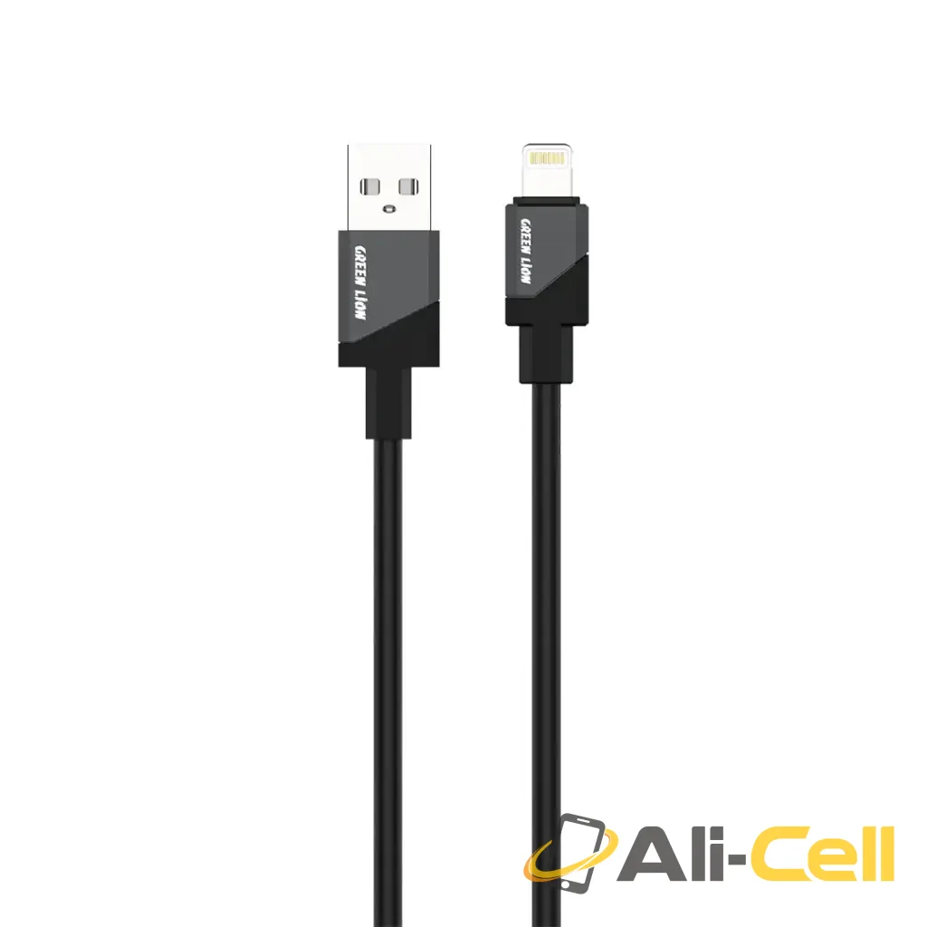 Green Lion USB-A to Lightning Silicone Cable - Black