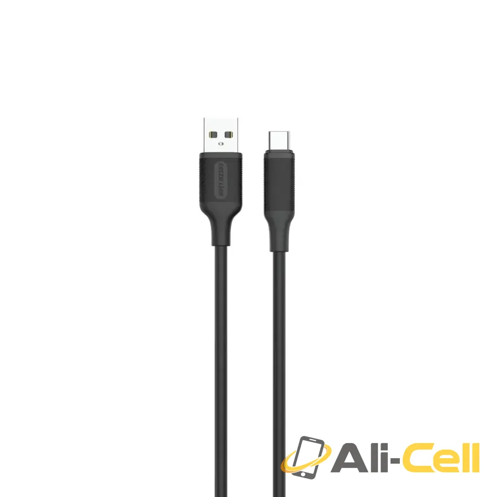 Green Lion USB-A to USB-C PVC Cable 3M - Black
