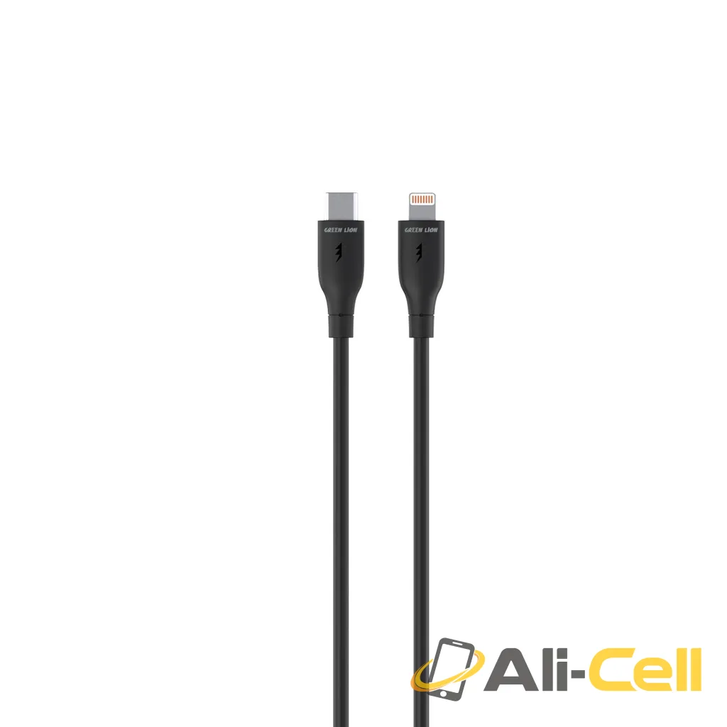 Green Lion USB-C To Lightning PVC Cable - Black