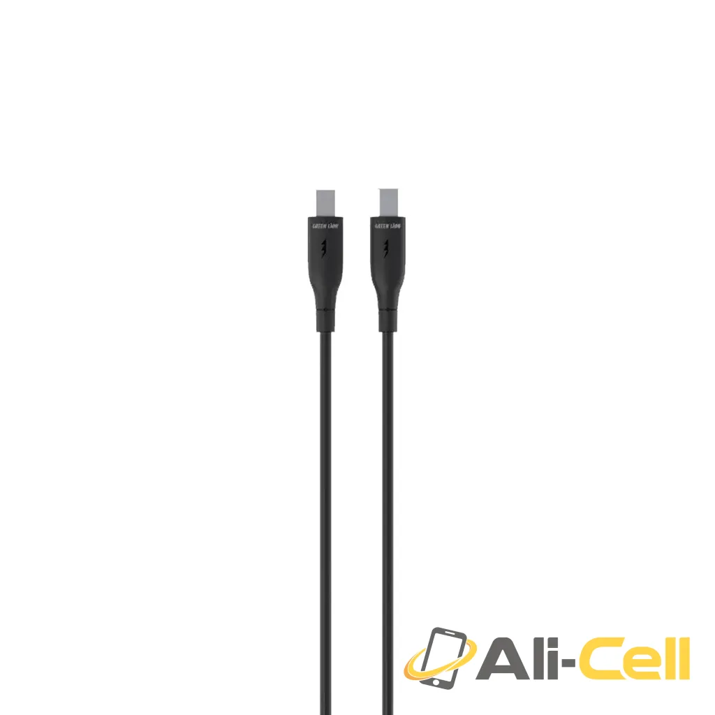 Green Lion USB-C To USB-C PVC Cable - Black
