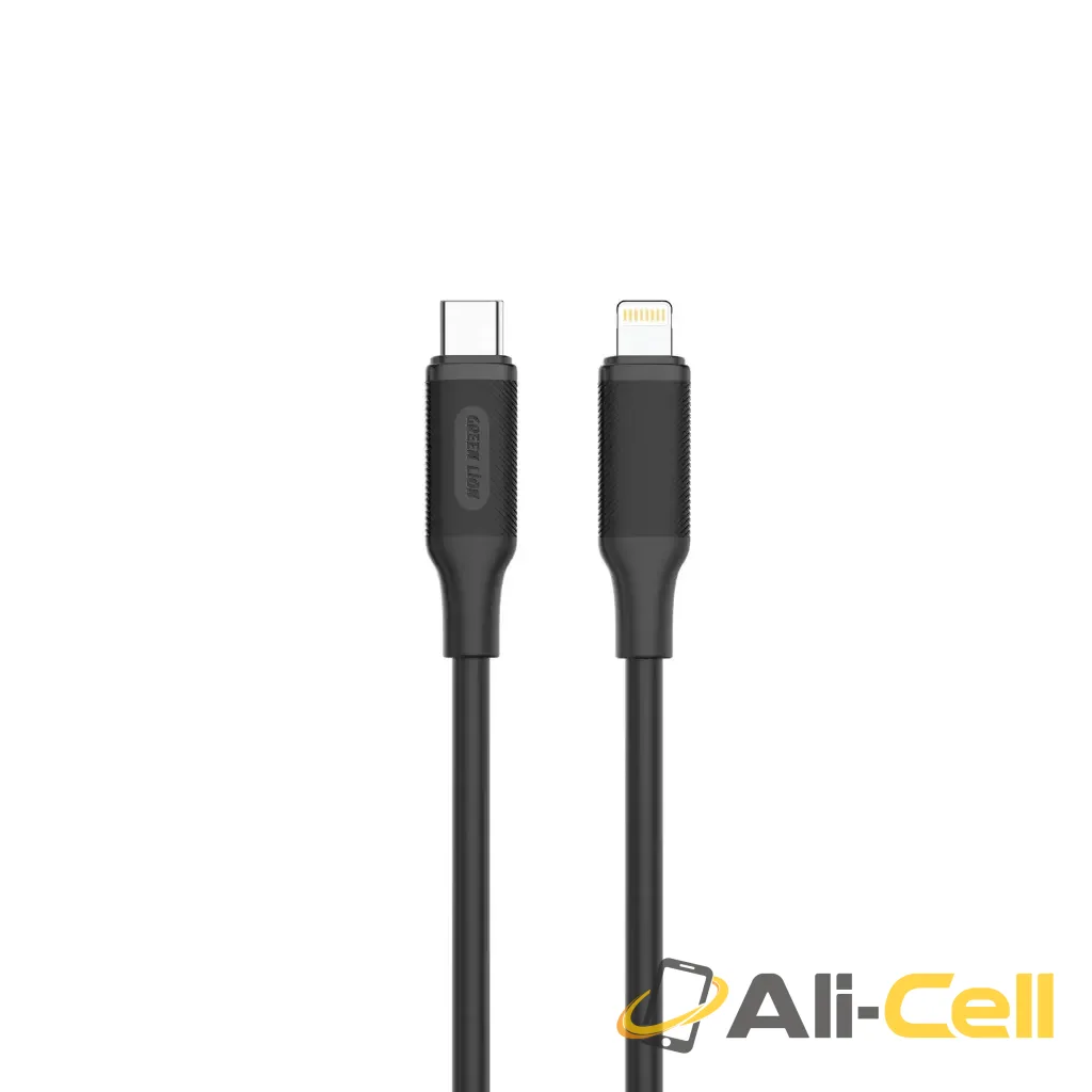 Green Lion USB-C to Lightning PVC Cable 2M - Black