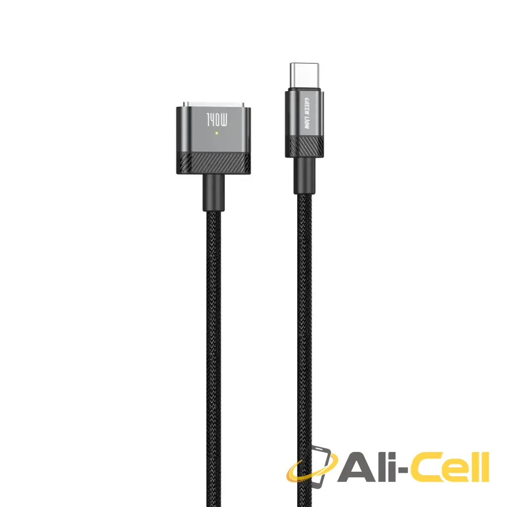 Green Lion USB-C to MagSafe 3 Magnetic Charging Cable - Black