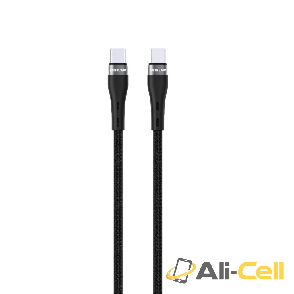 Green Lion USB-C to USB-C Braided Cable - Black