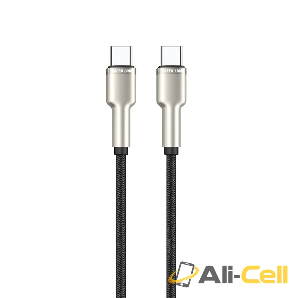 Green Lion USB-C to USB-C Braided Cable - Black