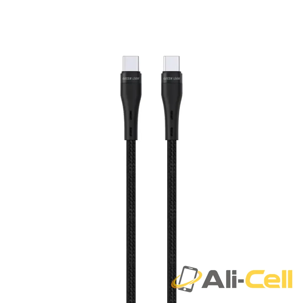 Green Lion USB-C to USB-C Braided Cable 60W - Black