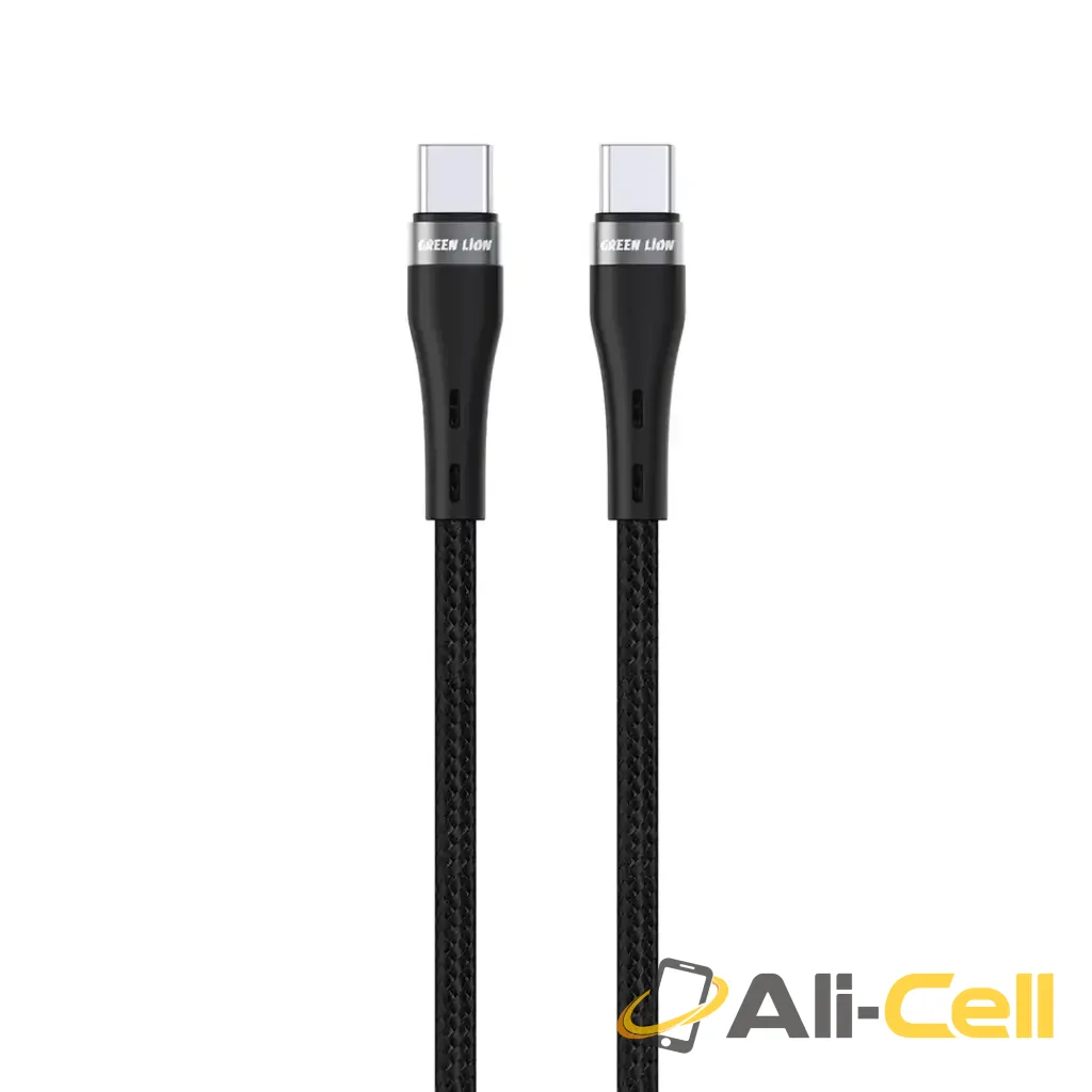Green Lion USB-C to USB-C Braided Cable - Black