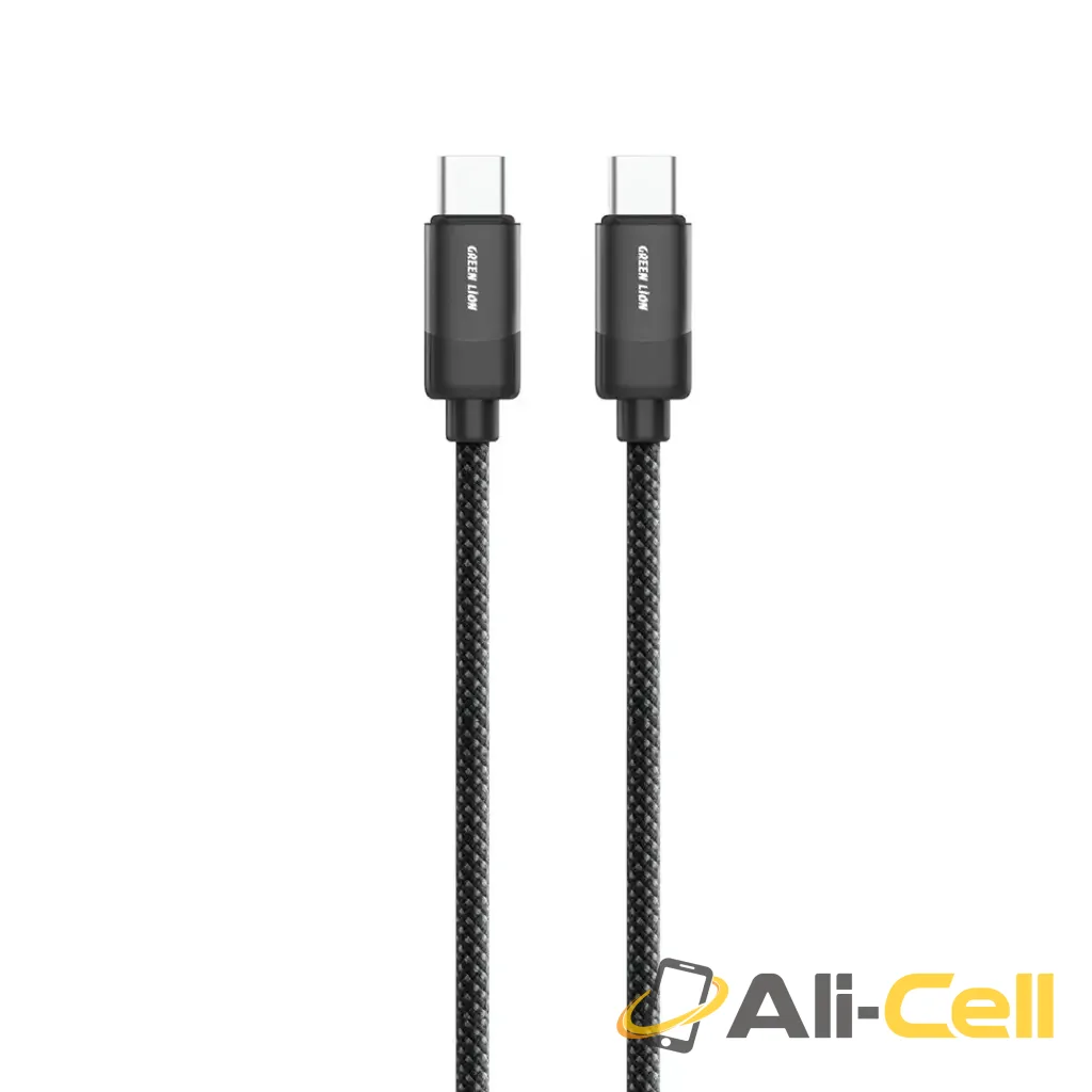 Green Lion USB-C to USB-C Braided Cable 1m 60W - Black