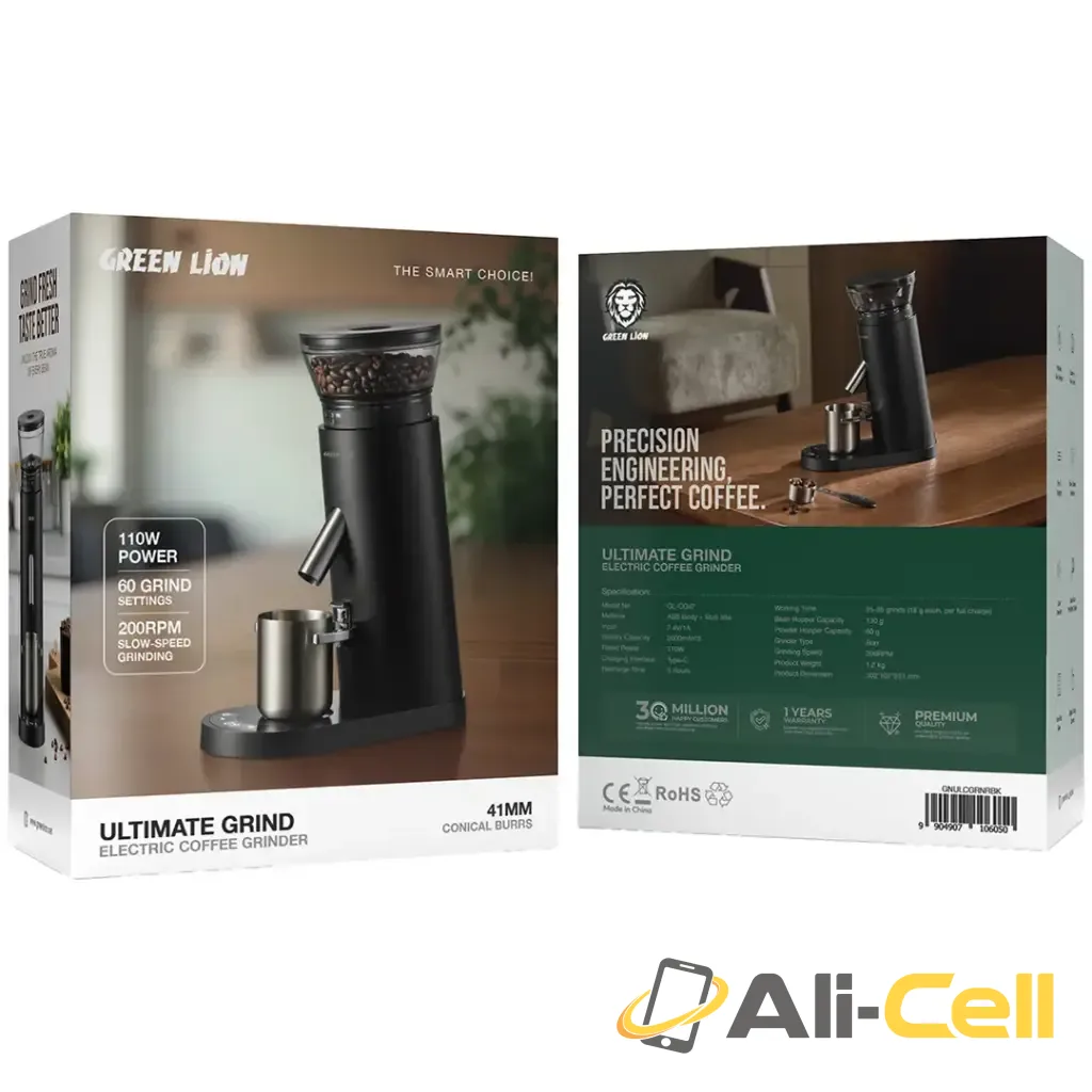Green Lion Ultimate Grind Electric Coffee Grinder - Black — 3
