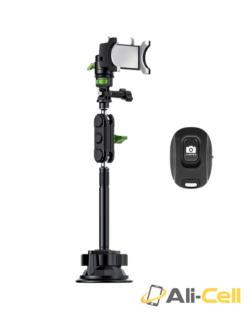 Green Lion Ultimate Holder Pro with Suction Cup Mount 4.5 - 7.2 Inches - Green / Black