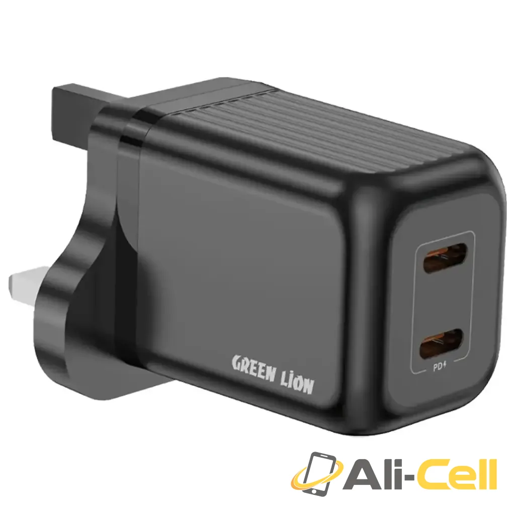 Green Lion Ultra Compact GaN Wall Charger Dual PD 45W - Black
