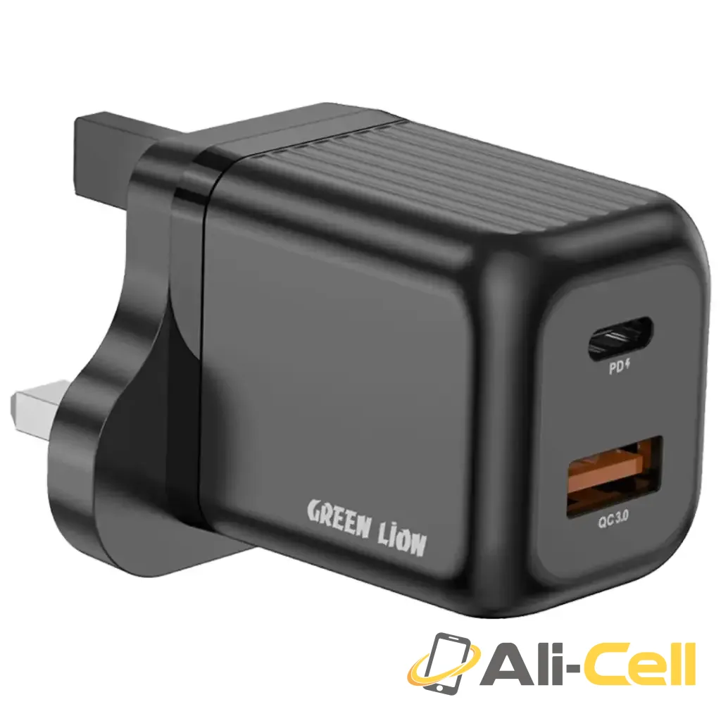 Green Lion Ultra Compact Gan Wall Charger 35W - Black