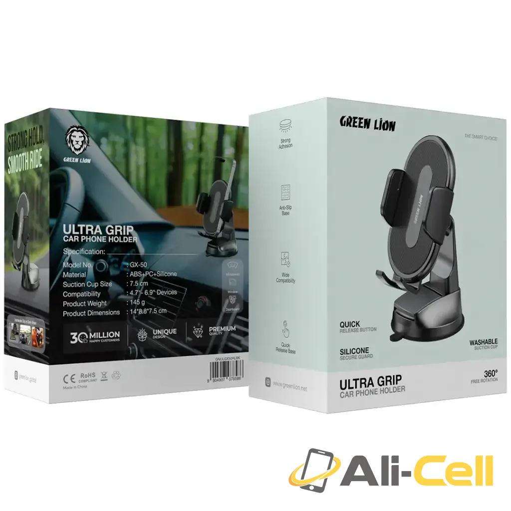 Green Lion Ultra Grip Car Phone Holder - Black — 3