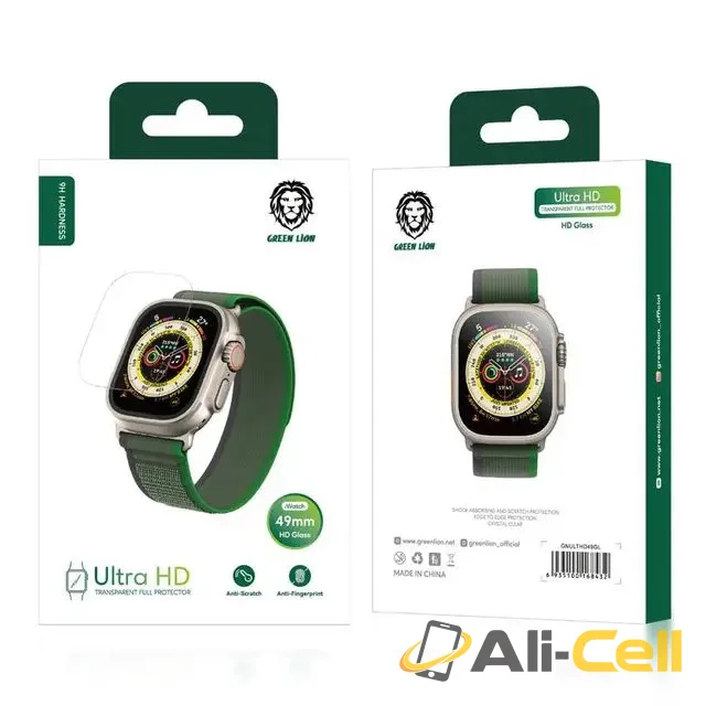 Green Lion Ultra HD Glass Transparent Full Protection for Apple Watch 49mm - Clear — 3