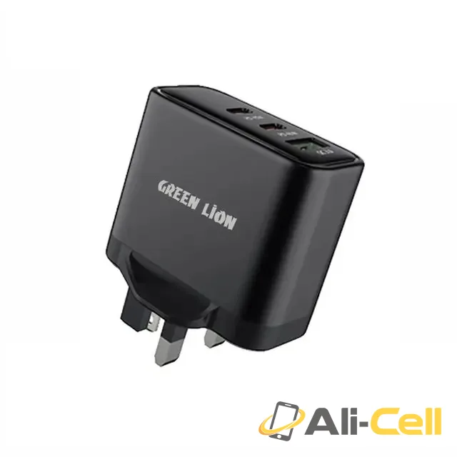 Green Lion Ultra Quick 3 Output Compact Charger (Type-C to Type-C , Type-C to Lightning Cable)