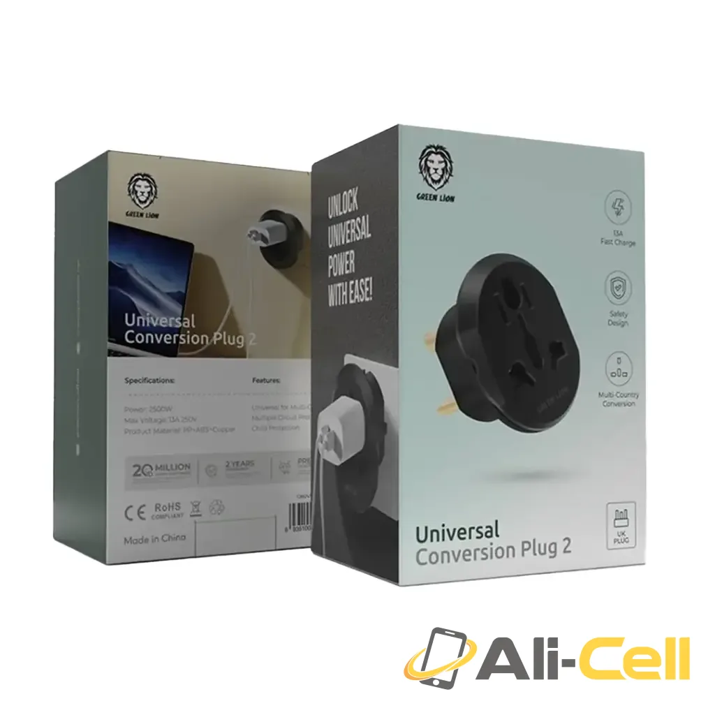 Green Lion Universal Conversion Plug 2 UK - Black — 2