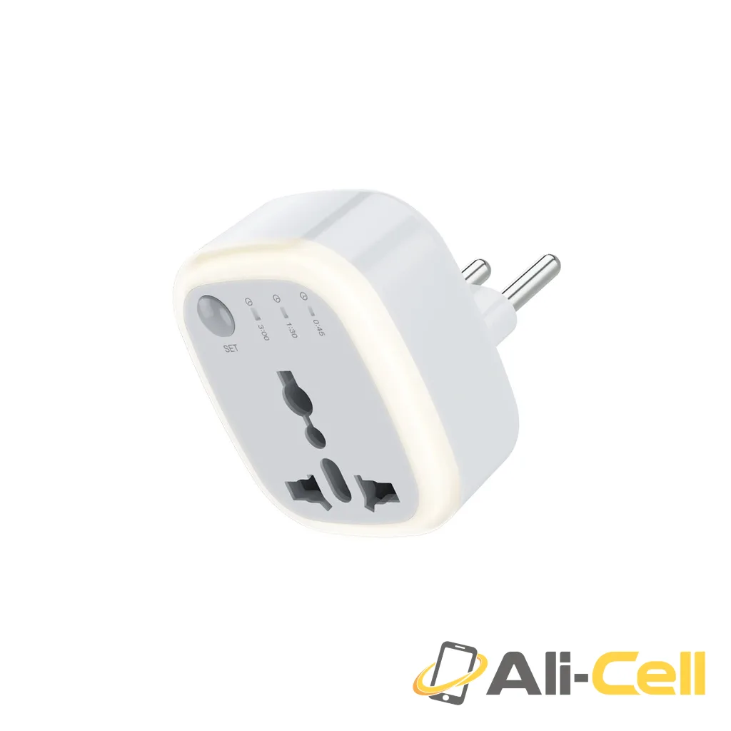 Green Lion Universal Conversion Plug - Timer Function / LED Light - White