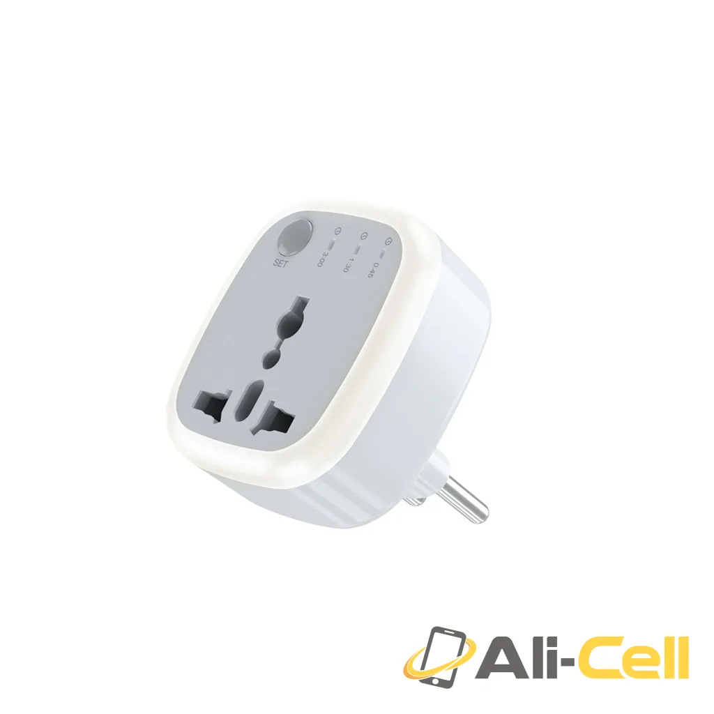 Green Lion Universal Conversion Plug - Timer Function / LED Light - White — 2