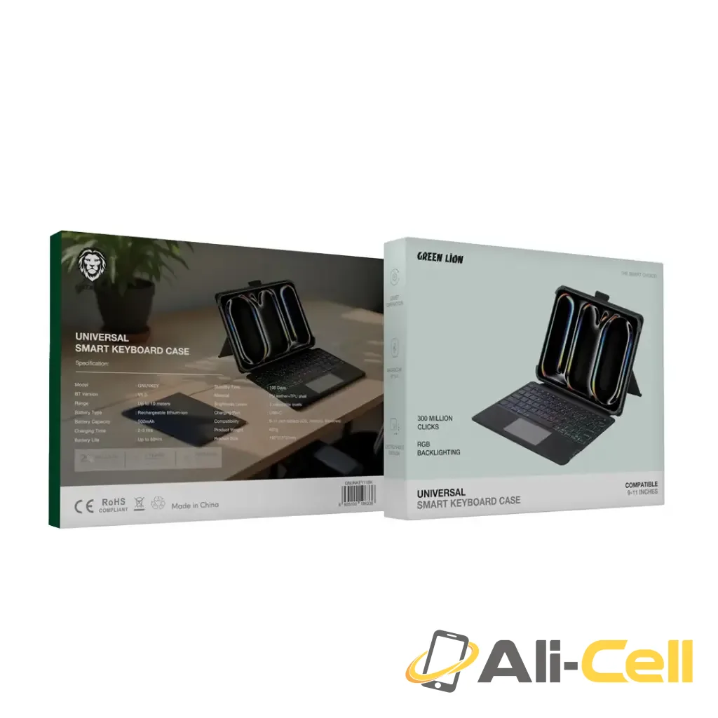 Green Lion Universal Smart Keyboard Case (Arabic & English) - Black — 2