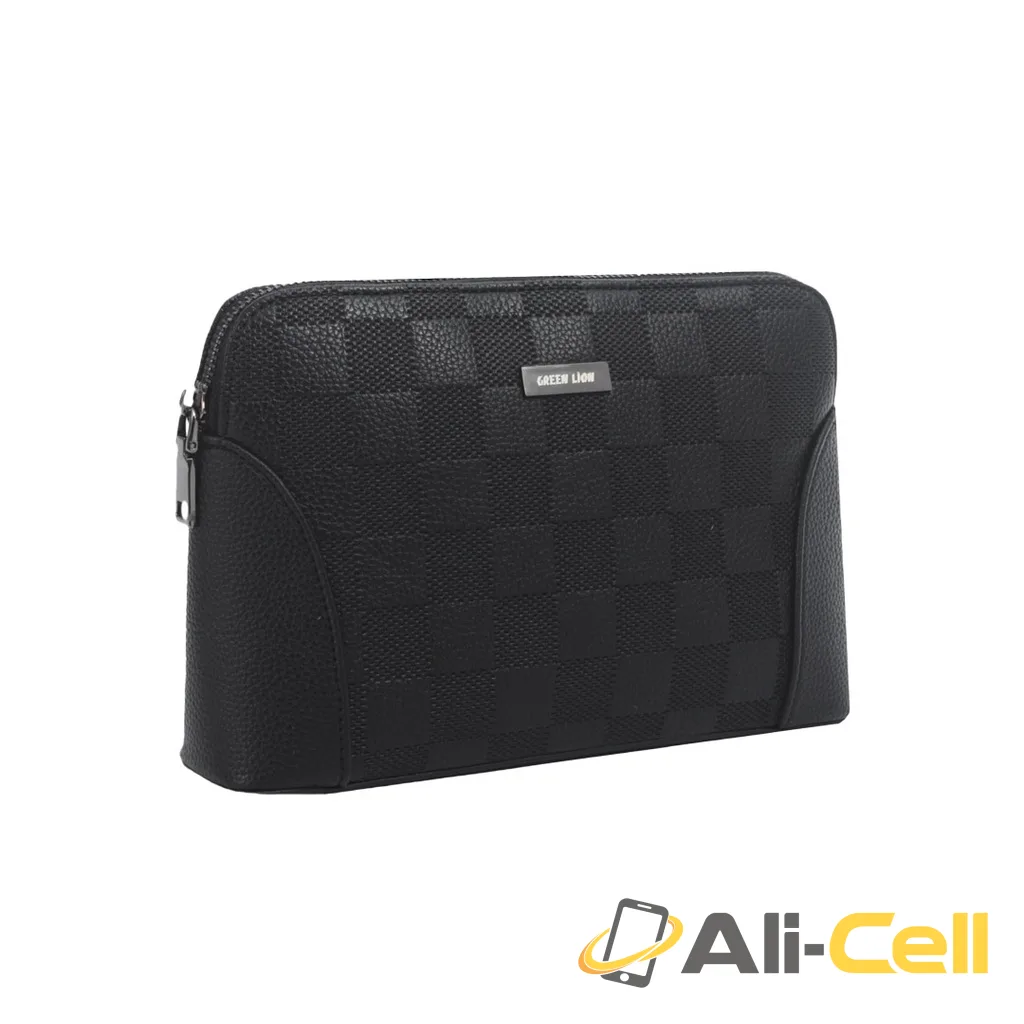 Green Lion Vallon Clutch Bag - Black