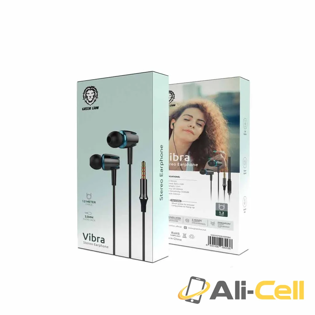 Green Lion Vibra Stereo Earphone - Black — 2