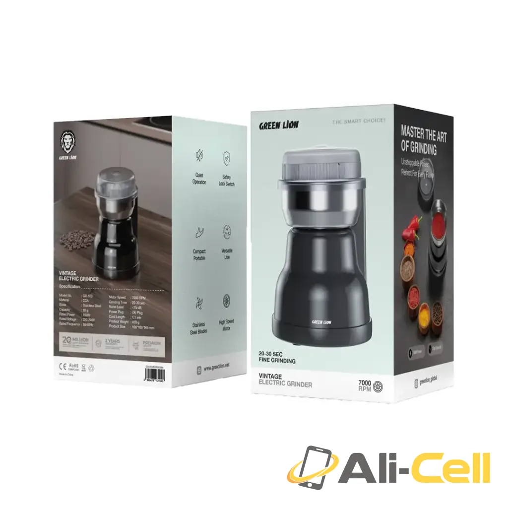 Green Lion Vintage Electric Grinder - Black — 2