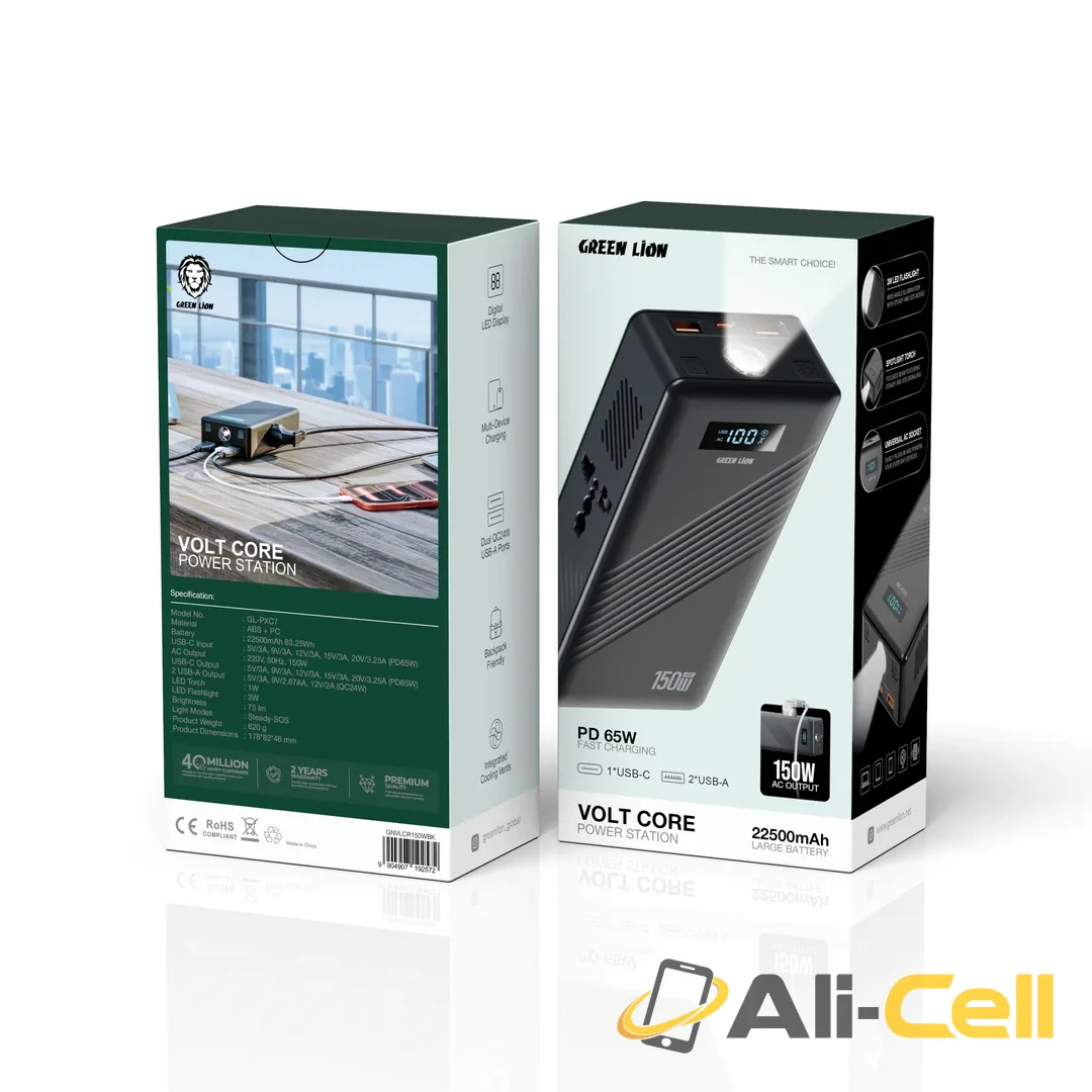 Green Lion Volt Core 22500mAh Power Station - Black — 2