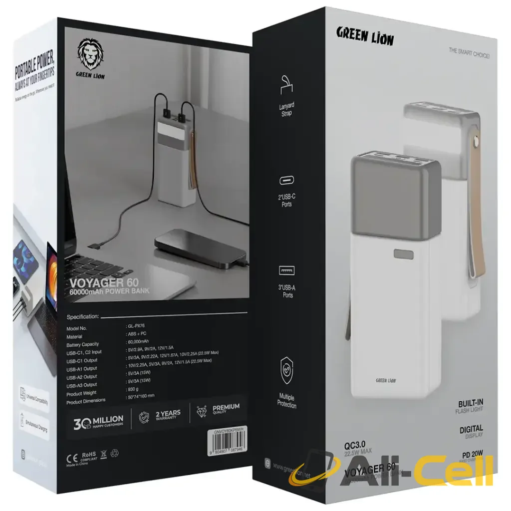Green Lion Voyager 60 Power Bank 60000mAh — 3