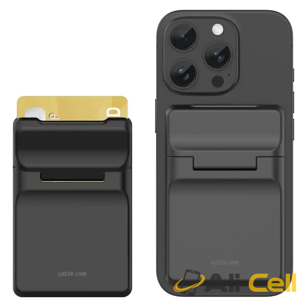 Green Lion W3-Magsafe Wallet Card Holder - Black — 3