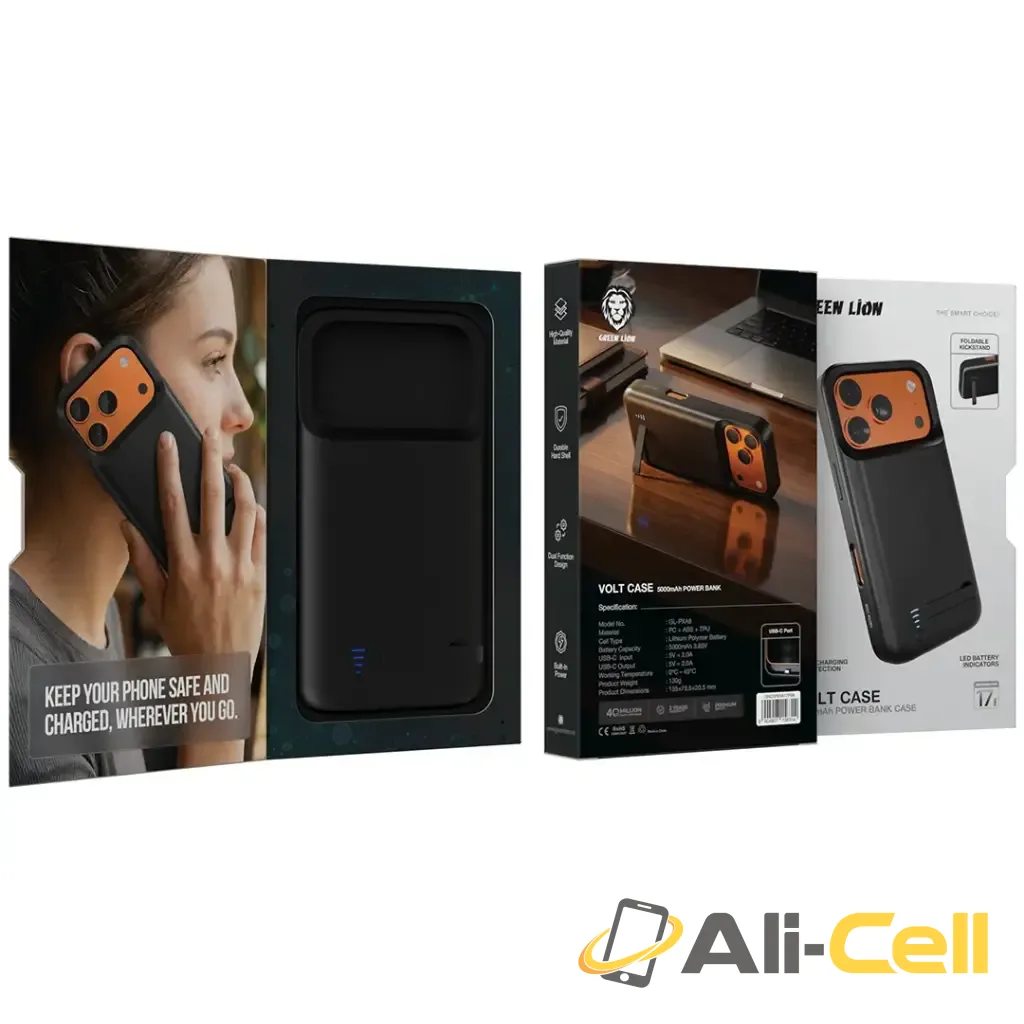Green Lion Volt Case Power Bank Case For iPhone 17 Pro/Pro Max - Black — 3