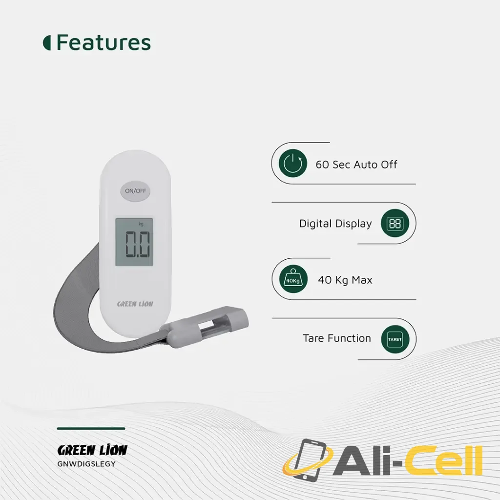 Green Lion Weight Mate Digital Luggage Scale - Gray — 3