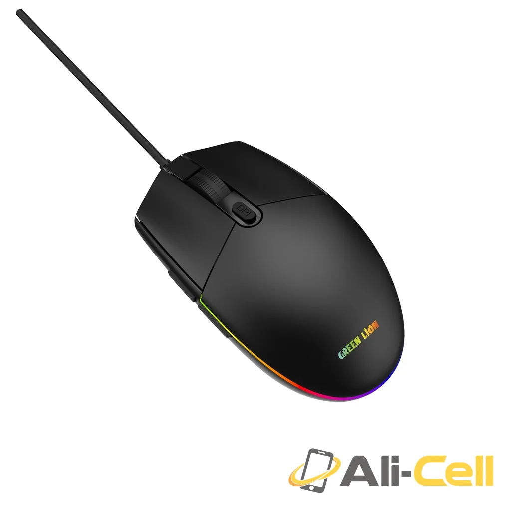 Green Lion Wired Gaming Mouse - Black