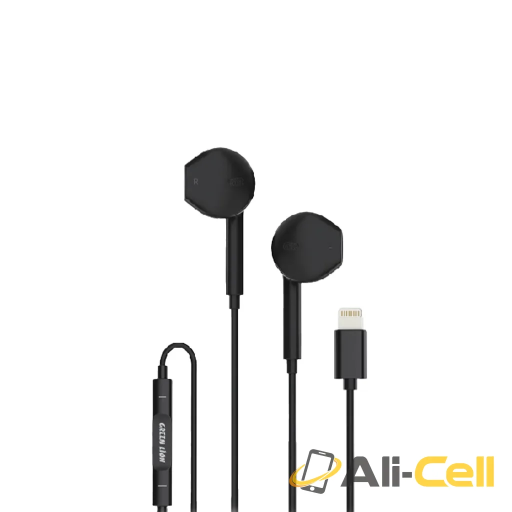 Green Lion Wired Stereo Earphones with Lightning Connector