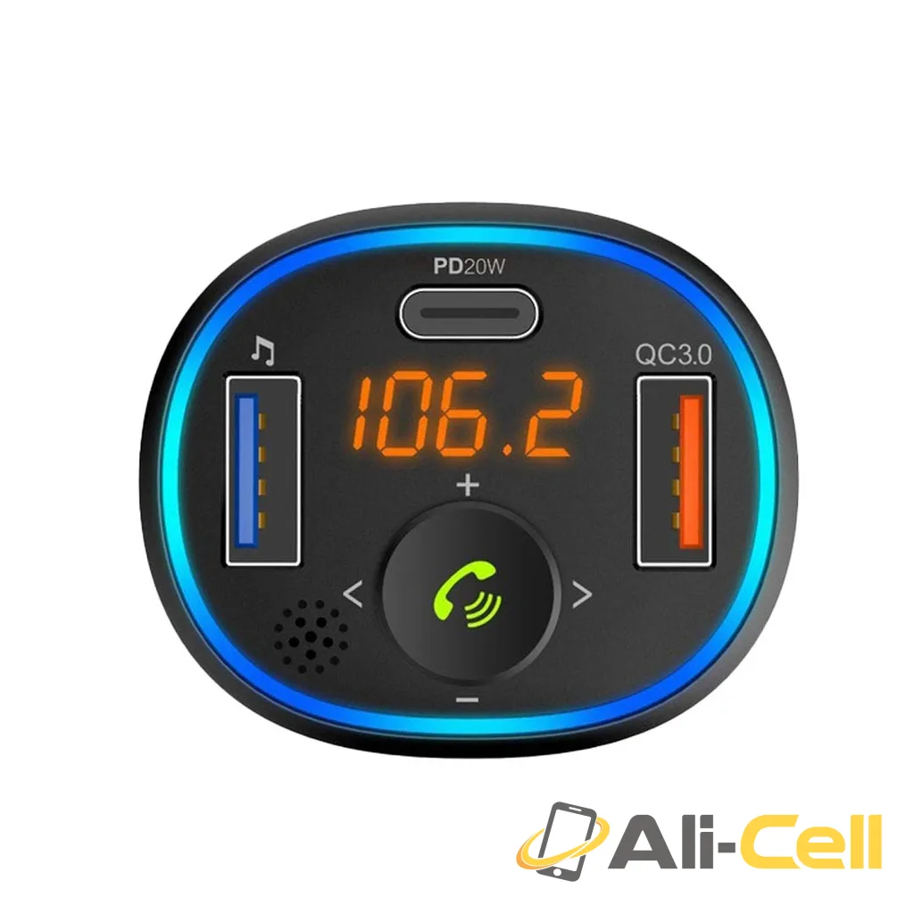 Green Lion Wireless Hands-Free Car Kit with Built-In FM Transmitter ( QC3.0 + PD 20W ) 38W — 2