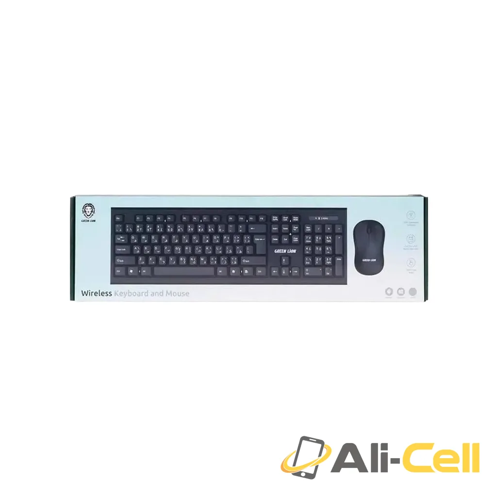 Green Lion Wireless Keyboard And Mouse - Black — 2