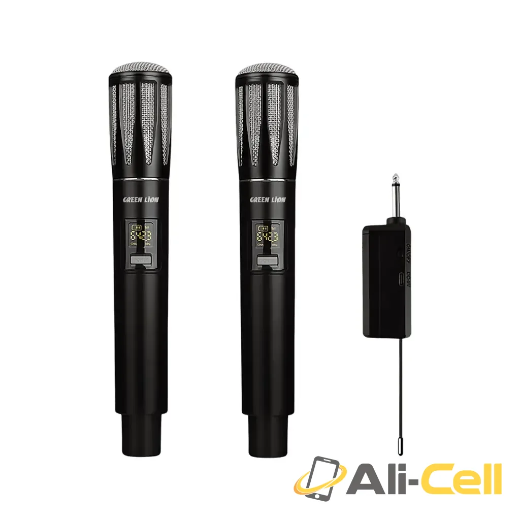 Green Lion Wireless Dual Mic Cordless Microphone - Black