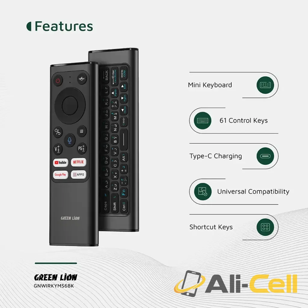 Green Lion Wireless Remote Pro with Keyboard and Mouse - Black — 3