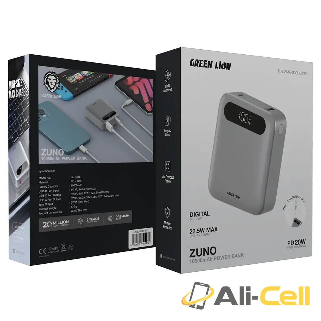 Green Lion Zuno 10000mAh Power Bank — 3
