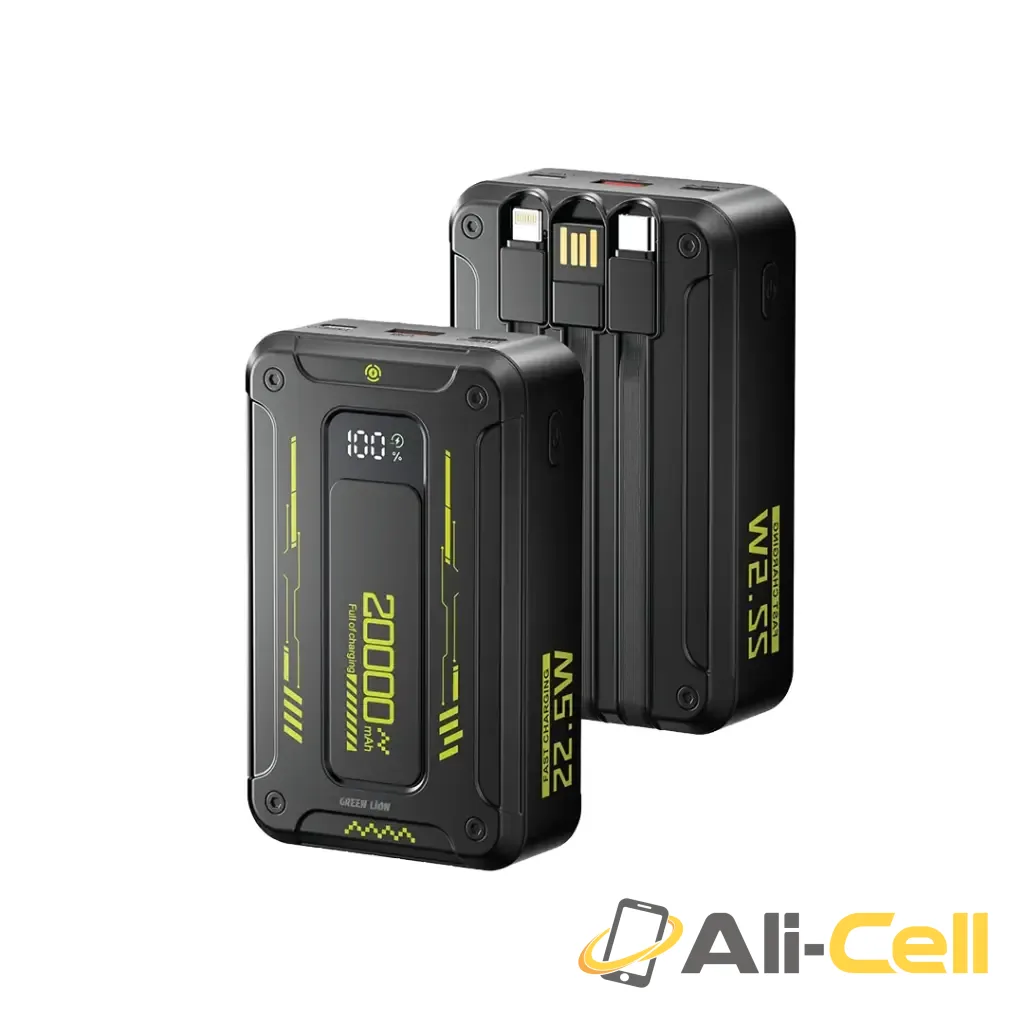 Green Lion Xtreme 20 Power Bank 20000mAh PD 22.5W - Black