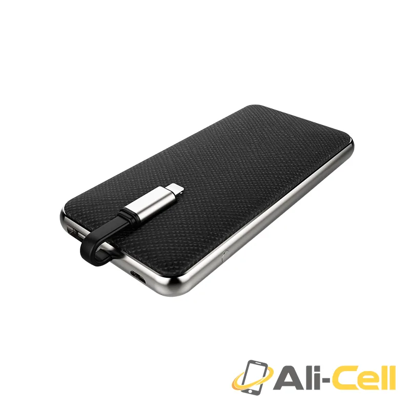 Power bank «J1 Linstar» 10000 mAh single USB with built-in Lightning cable — 2