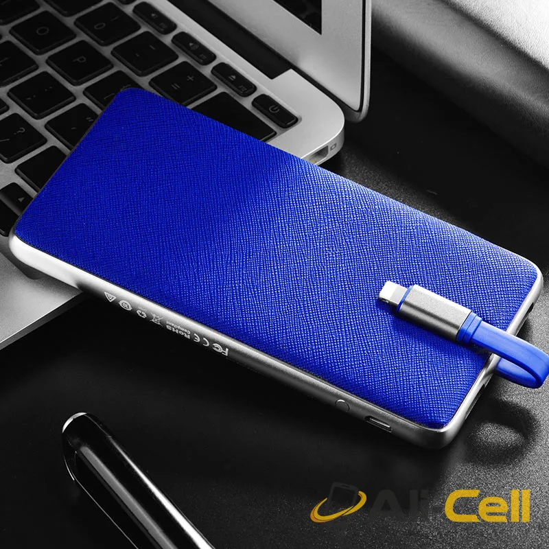Power bank «J1 Linstar» 10000 mAh single USB with built-in Lightning cable — 6