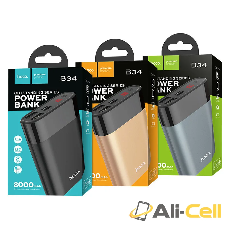 Power bank «B34 outstanding series» 8000 mAh dual USB output — 7