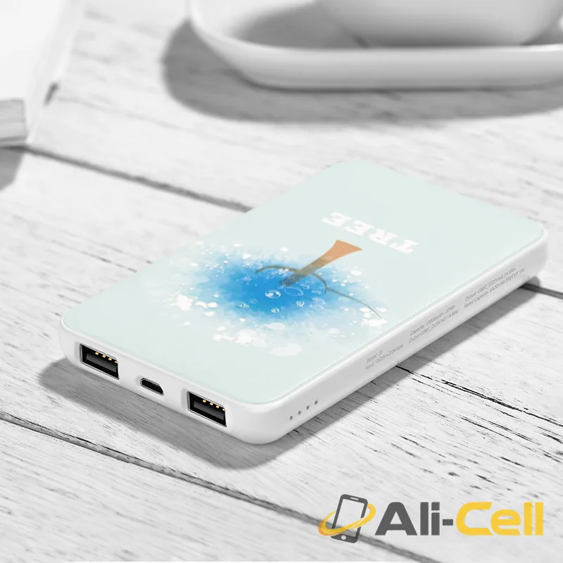 Power bank «J6 Iridescence» 10000mAh dual USB with LED display — 6