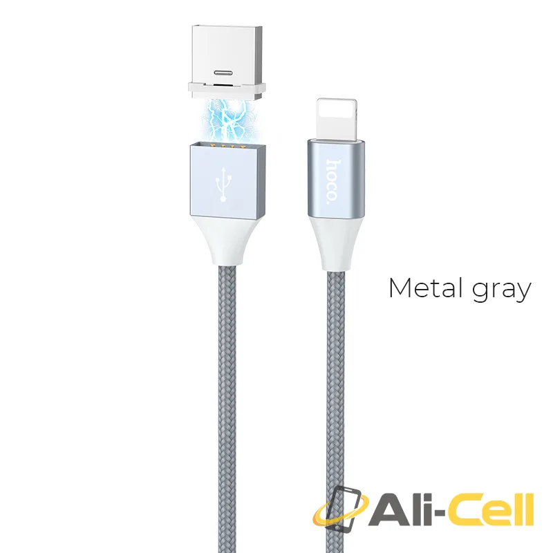 Cable USB to Lightning «U40B Magnetic» charging data sync (1.0m)