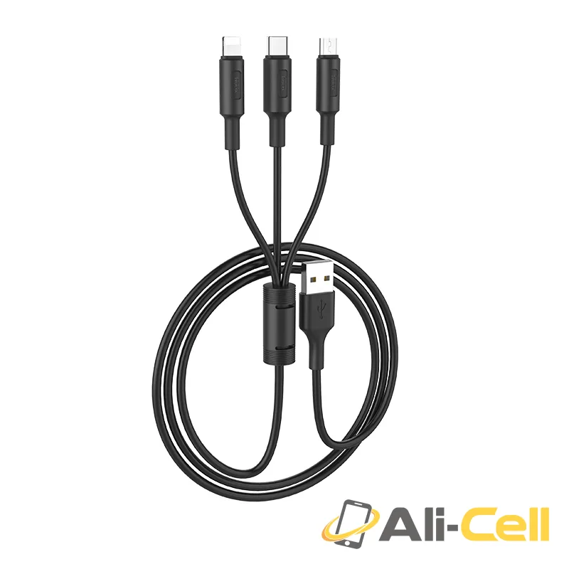 Cable USB to Lightning Micro-USB Type-C «X25 Soarer» charging wire (1.0m) — 3