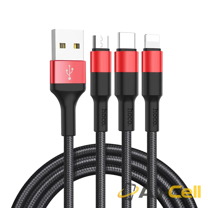 Cable USB to Lightning Micro-USB Type-C «X26 Xpress» charging wire (1.0m) — 3