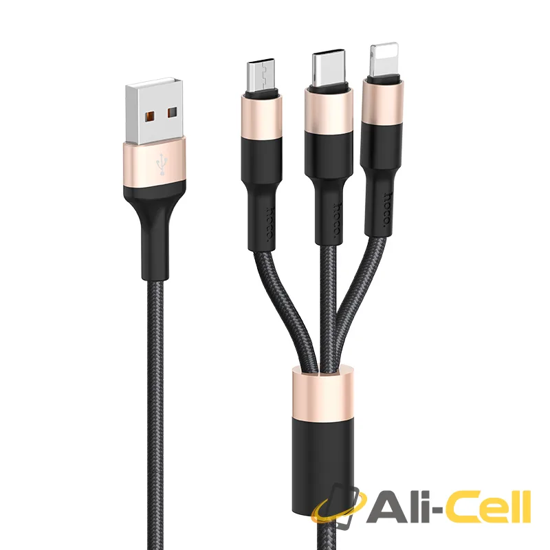 Cable USB to Lightning Micro-USB Type-C «X26 Xpress» charging wire (1.0m) — 4